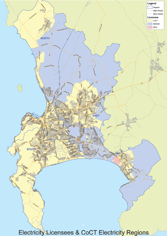 A map of electricity licensee