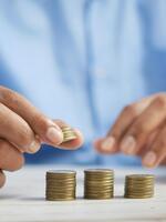 coins on a table